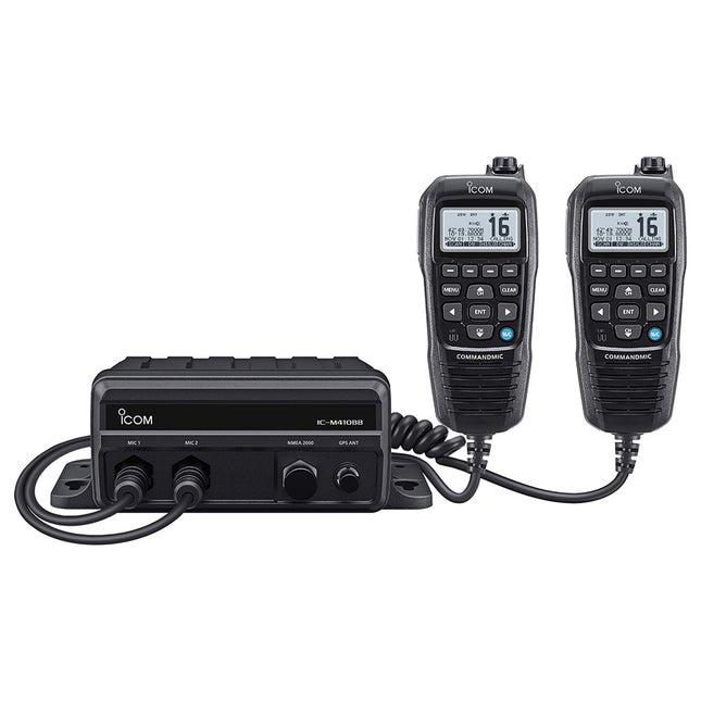 Icom M410BB 11 Black Box VHF w/Black Command Mic  2 Command Mic Ports [M410BB 11]