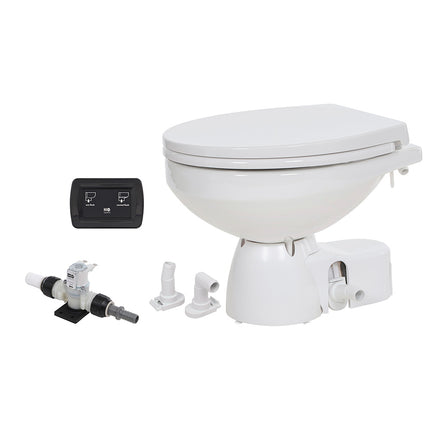 Jabsco Quiet Flush E2 Fresh Water Toilet Regular Bowl - 24V  Soft Close Lid [38045-4194RSP]