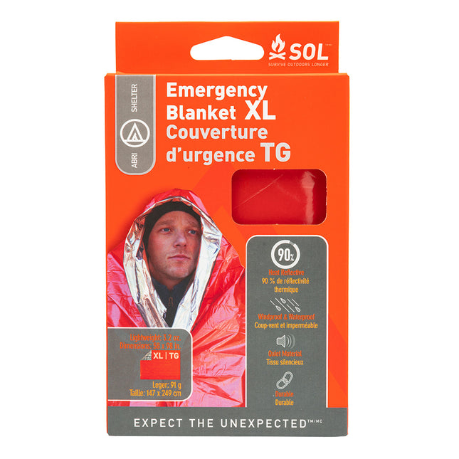 S.O.L. Survive Outdoor Longer Emergency Blanket XL [0140-1701]