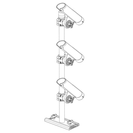 Scotty 333 Track Mounted Rod Tree - Rodmaster II Rod Holders [0333]