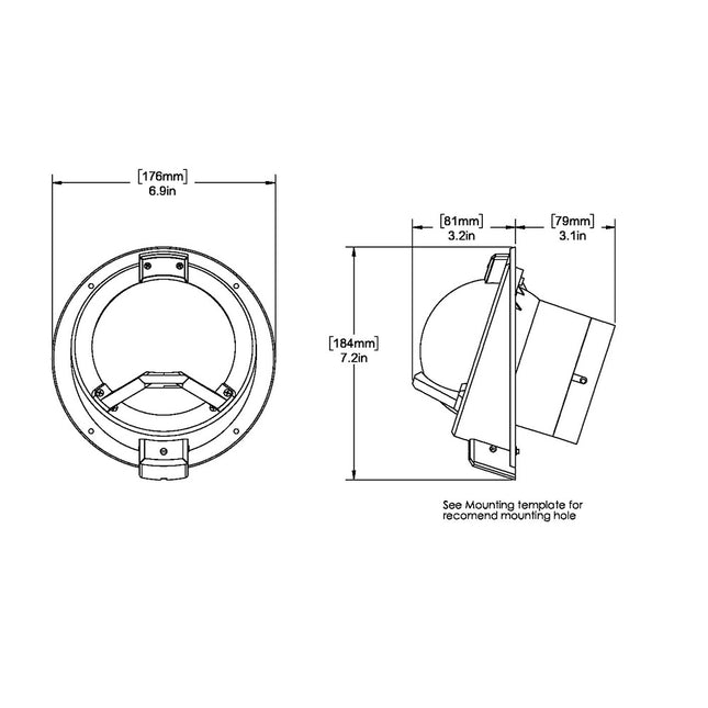 Ritchie BN-202 Navigator Compass - Bulkhead Mount - Black [BN-202]