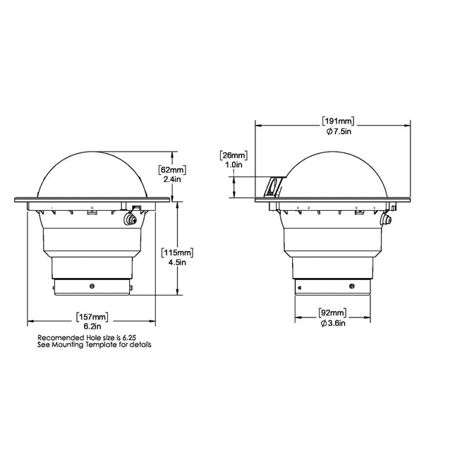 Ritchie SS-5000 SuperSport Compass - Flush Mount - Black [SS-5000]