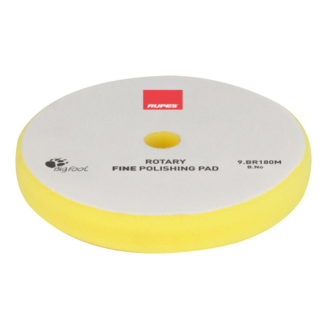 RUPES Rotary Fine Polishing Foam Pad 155/160mm - Yellow [9.BR180M]