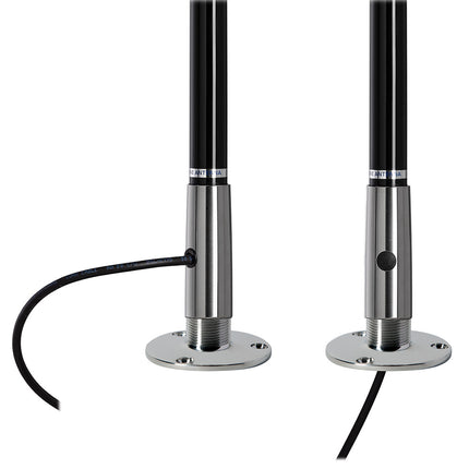 Scout 4' Black VHF Antenna 3dB Stainless Steel Ferule w/5M RG-58 Includes PL-259 [PF AN NVHF00045T]