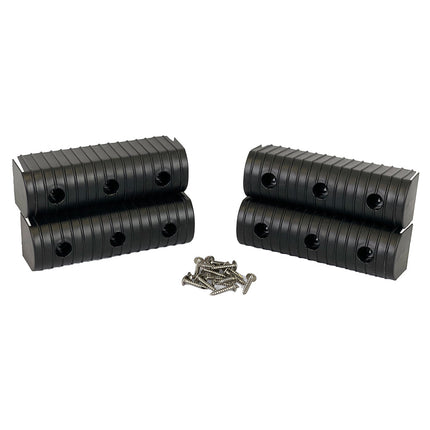 Caliber BunkWrap End Cap 2x6" Black Accessory Kit w/Stainless Steel Hardware *4-Pack [23053-BK]