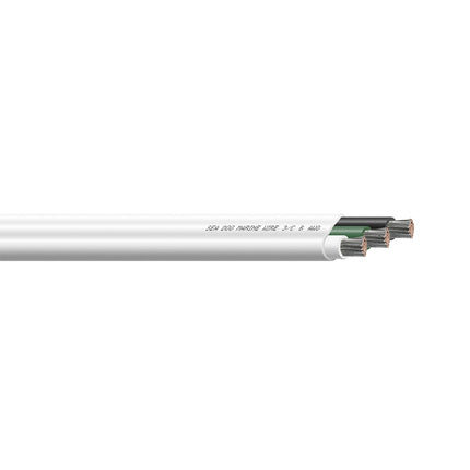 Sea-Dog 6/3 AWG Flat Triplex Wire - White/Green/Black - 50' [8006301]