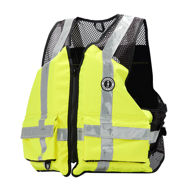 Mustang Industrial Mesh Vest - Hi-Vis Fluorescent Yellow Green - XXL/3XXL [MV1254T3-239-XXL/XXXL-279]