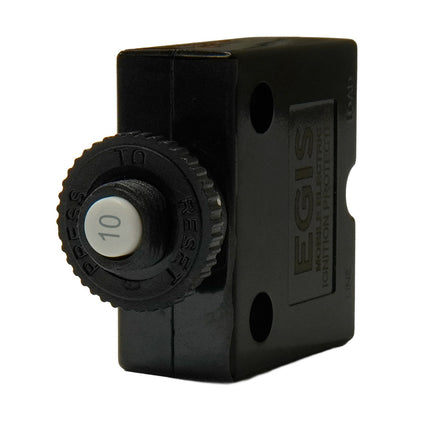 Egis 10A Push Button Panel Mount Circuit Breaker - Spade Terminal [4711-10]