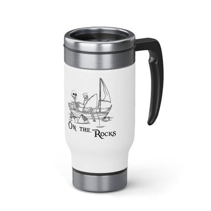 On The Rocks Stainless Steel Travel Mug with Handle, 14oz