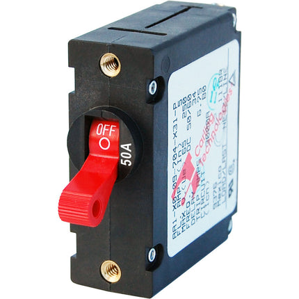 Blue Sea 7229 AC / DC Single Pole Magnetic World Circuit Breaker  -  50 Amp [7229]