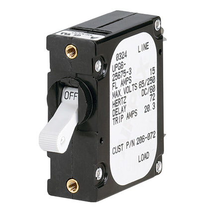 Paneltronics 'A' Frame Magnetic Circuit Breaker - 15 Amps - Single Pole [206-072S]