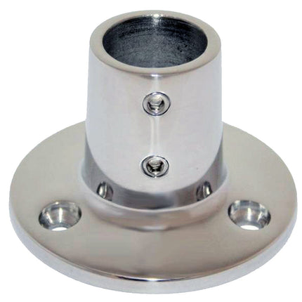 Whitecap " O.D. 90 Degree Round Base SS Rail Fitting [6039C]