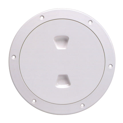 Beckson 6" Smooth Center Screw-Out Deck Plate - White [DP60-W]