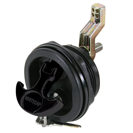 Whitecap T-Handle Latch - Nylon Black/Black - Locking [3226BC]