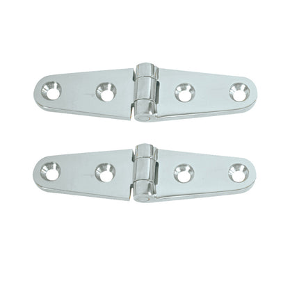 Whitecap Strap Hinge - CP/Brass - 4" x 1" - Pair [S-0604]