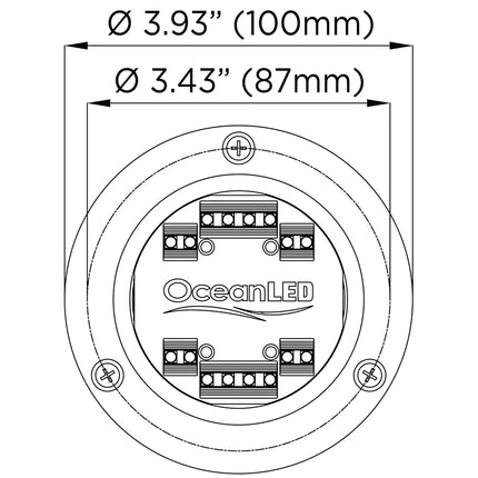 OceanLED Sport S3166S Underwater LED Light - Ultra White [012102W]