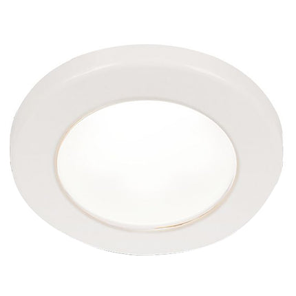 Hella Marine EuroLED 75 3" Round Screw Mount Down Light - White LED - White Plastic Rim - 24V [958110111]