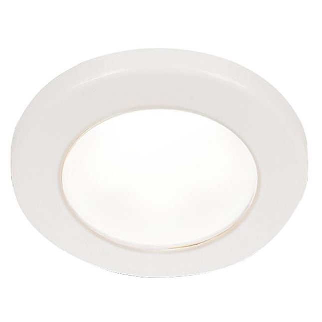 Hella Marine EuroLED 75 3" Round Screw Mount Down Light - White LED - White Plastic Rim - 24V [958110111]