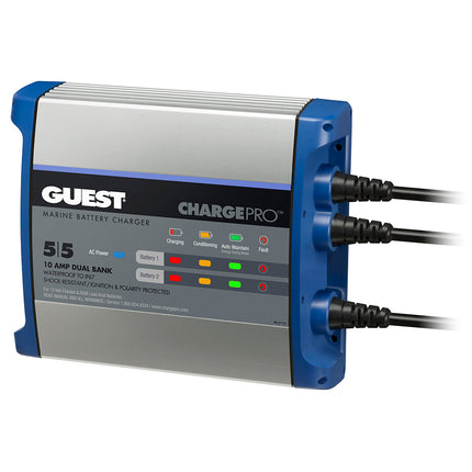 Guest On-Board Battery Charger 10A / 12V - 2 Bank - 120V Input [2711A]