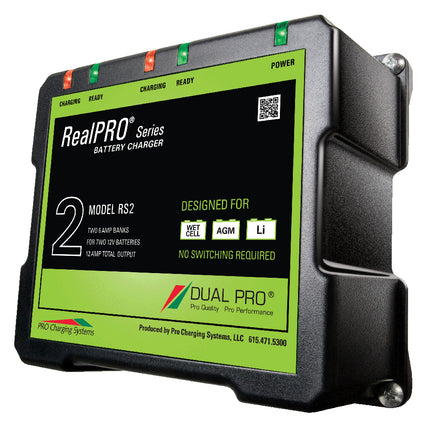 Dual Pro RealPRO Series Battery Charger - 12A - 2-6A-Banks - 12V/24V [RS2]