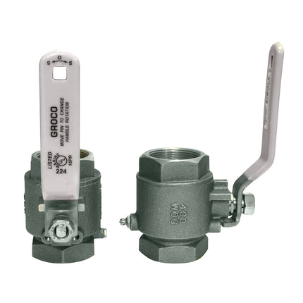 GROCO 1-1/2" NPT Stainless Steel In-Line Ball Valve [IBV-1500-S]