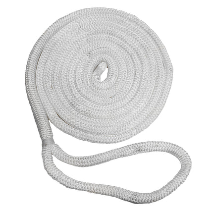 New England Ropes 1/2" Double Braid Dock Line - White - 35 [C5050-16-00035]