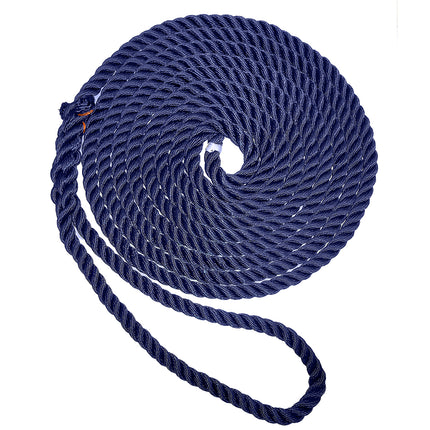 New England Ropes 1/2" Premium 3-Strand Dock Line - Navy Blue - 15 [C6053-16-00015]