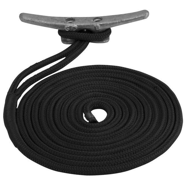 Sea-Dog Double Braided Nylon Dock Line - 1/2" x 35 - Black [302112035BK-1]