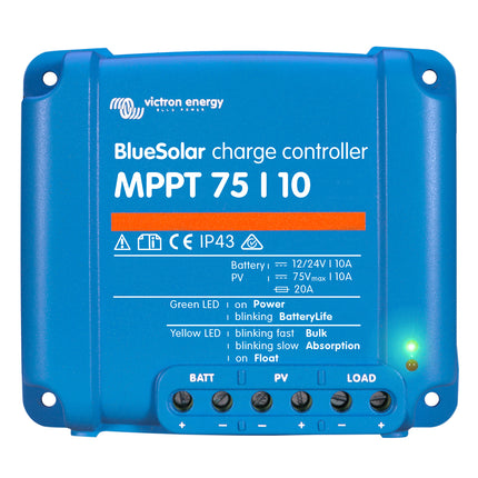 Victron BlueSolar MPPT Charge Controller - 75V - 10AMP - UL Approved [SCC010010050R]