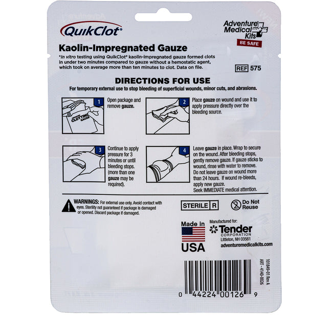 QuikClot Advanced Clotting Gauze - 3" x 4 [5020-0026]