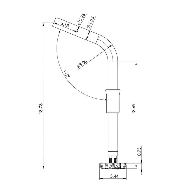 TACO ShadeFin Fixed Rod Holder Mount [T10-3000-5]