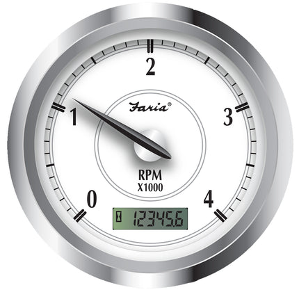 Faria Newport SS 4" Tachometer w/Hourmeter f/Diesel w/Magnetic Pick-Up - 4000 RPM [45006]