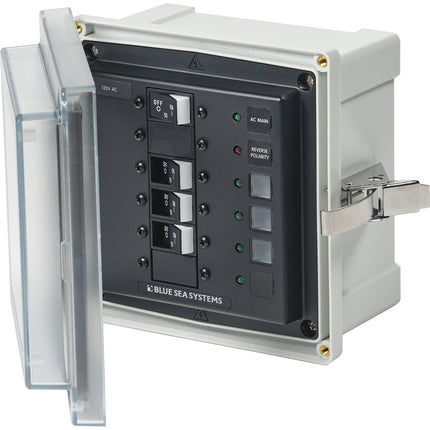 Blue Sea 3130 - SMS Panel Enclosure w/Main  3 Branch (15A) - 120V AC [3130]