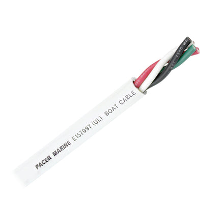 Pacer Round 4 Conductor Cable - 100 - 16/4 AWG - Black, Green, Red  White [WR16/4-100]